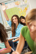 Female Pupil Answering Question In Classroom