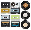 music audio tape vynil vinyl vintage
