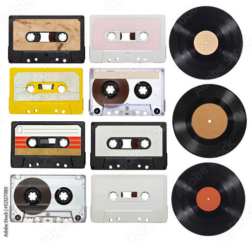 Photo: music audio tape vynil vinyl vintage music audio tape vynil vinyl vintage