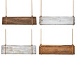 wooden sign background message rope hanging