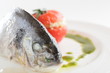 Foto: big fish with tomato big fish with tomato