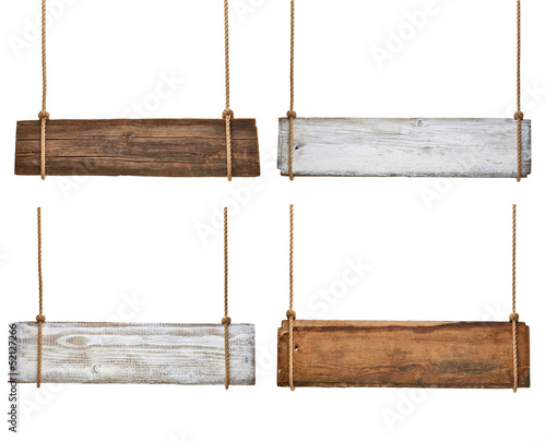 Photo: wooden sign background message rope hanging wooden sign background message rope hanging