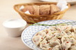 hot dumplings on the dish