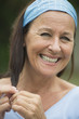 Happy relaxed attractive senior woman