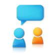 Vector background with speaking people