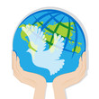 Earth in hands.