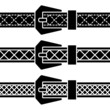vector buckle belt black symbols