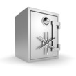 Illustration: 3d vault on white background 3d vault on white background