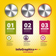 set infographic with three handles volume