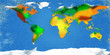 Colored world map