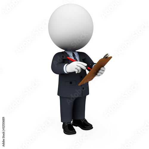 Photo: 3d white people as business man 3d white people as business man
