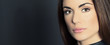 Panoramic portrait of beautiful woman