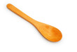 Photo: top view wooden spoon on white background top view wooden spoon on white background