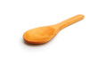 Photo: side view wooden spoon on white background side view wooden spoon on white background