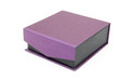 Photo: purple gift box closed on white background purple gift box closed on white background