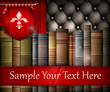 Book stack and heraldry lily