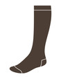 Long sock isolated on white background