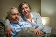 Mature couple wife supporting ill husband