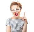 Photo: Young woman have idea Young woman have idea