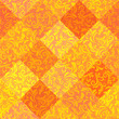 Curls and diamonds orange pattern