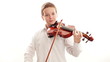 Teenager playing the violin
