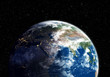 Earth at night transiting to day (Nasa map)