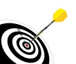 Photo: dart arrow hits its target dart arrow hits its target