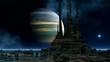 Vídeo: The temple of aliens against the gas giant The temple of aliens against the gas giant