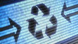 recycle icon on screen. Looping.