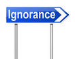 Illustration: Ignorance concept. Ignorance concept.