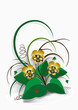 Vektor: Delicate bouquet of yellow pansies on white background Delicate bouquet of yellow pansies on white background