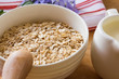 Oat flakes in bowl