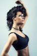 Foto: woman creative hair-style and motion blur effect woman creative hair-style and motion blur effect
