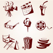 Vektor: Set of cinema icons Set of cinema icons