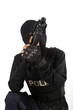 SWAT Team Officer on white isolated background