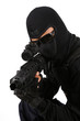 SWAT Team Officer on white isolated background