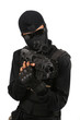 SWAT Team Officer on white isolated background