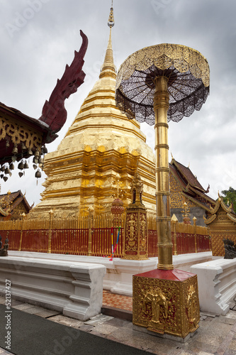Photo: Golden Stupa. Doi Suithep Golden Stupa. Doi Suithep