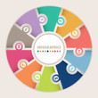 Infographics with ten options Circular puzzle