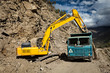 Foto: Road construction in mountains Himalayas Road construction in mountains Himalayas