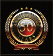 50 years anniversary golden label