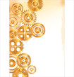 Golden gears background