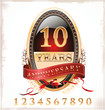 Anniversary golden label
