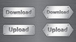 Vector: Download upload buttons Download upload buttons