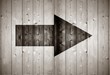 Illustration: wooden fence with arrow wooden fence with arrow
