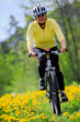 Photo: Bike riding - woman on bike, active adult concept Bike riding - woman on bike, active adult concept