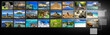 Streams of images with different holiday destinations