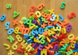 Foto: Farbige Buchstaben Farbige Buchstaben