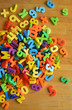 Foto: Plastic Letters and Numbers on Wood Plastic Letters and Numbers on Wood