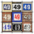 Collage of House Numbers Forty-nine